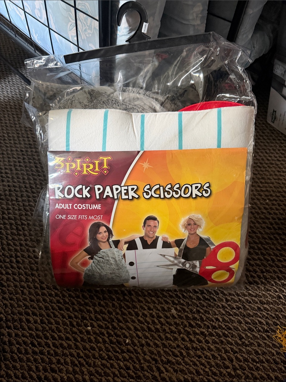 Spirit Rock Paper Scissors Adult Costume - White, Red, Yellow